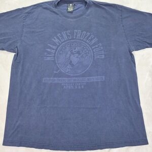 VINTAGE NCAA Frozen Four Shirt Mens 3XL Blue 2006 Wisconsin Badgers Hockey